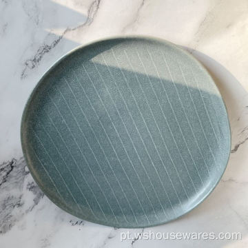 Esmalte reativo azul Utensílios de mesa com formato irregular
